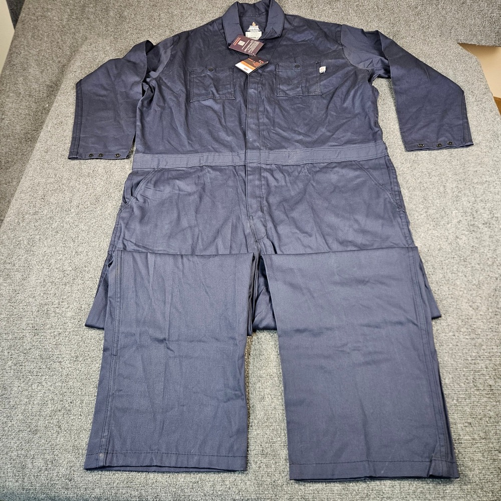 Lapco FR Navy Blue Flame Resistant Coveralls 2XL-REG CVEFR7NY Cotton Twill NWT